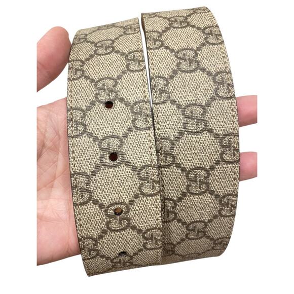 Gucci Double G Marmont Wide Belt 80 Brown Monogram Canvas Supreme - Picture 7 of 7